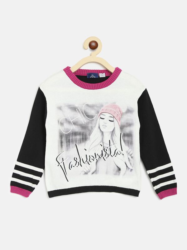 Tricot Pullover With Print image number 0